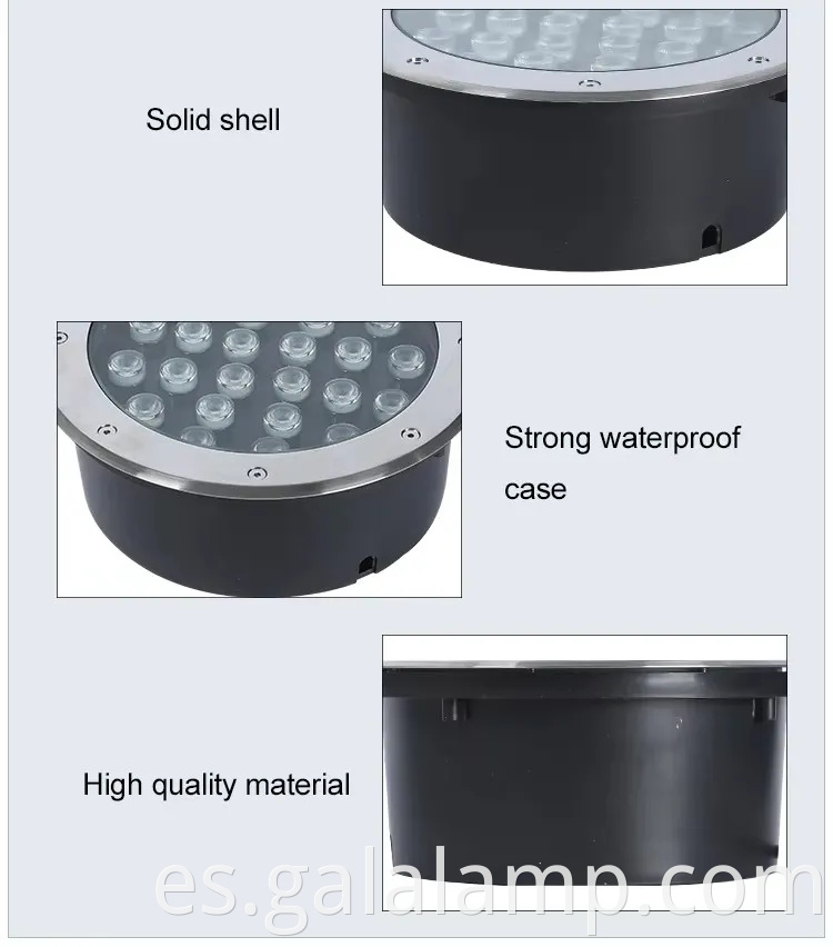 Colorida iluminación LED subterránea RGB con control remoto